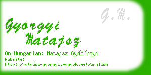 gyorgyi matajsz business card